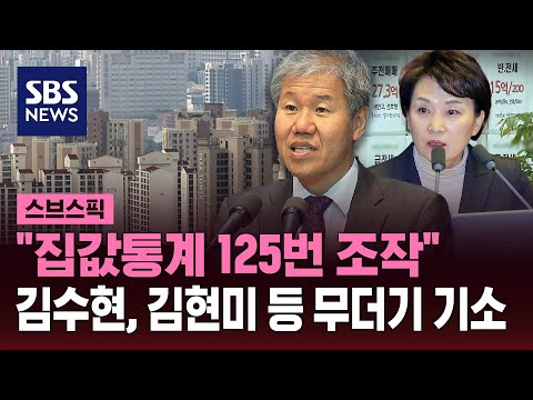 "집값통계 125번 조작"…김수현, 김상조, 김현미 등 무더기 기소 / SBS / 스브스픽