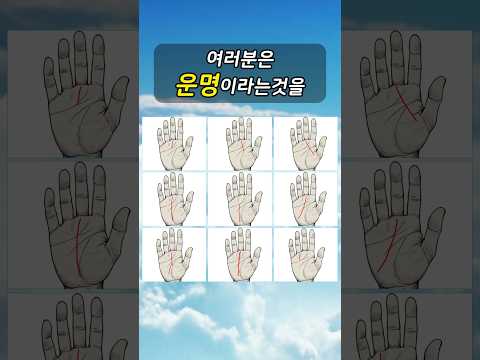 손만 보면 말년을 예측할수 있다고?  #손금 #미래예측 #운명