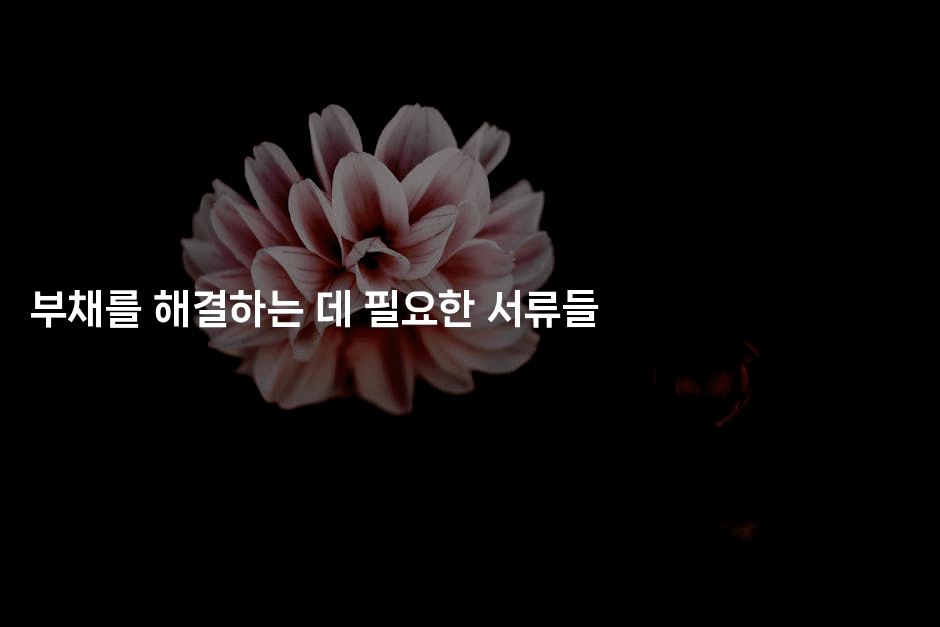 부채를 해결하는 데 필요한 서류들-스탯미