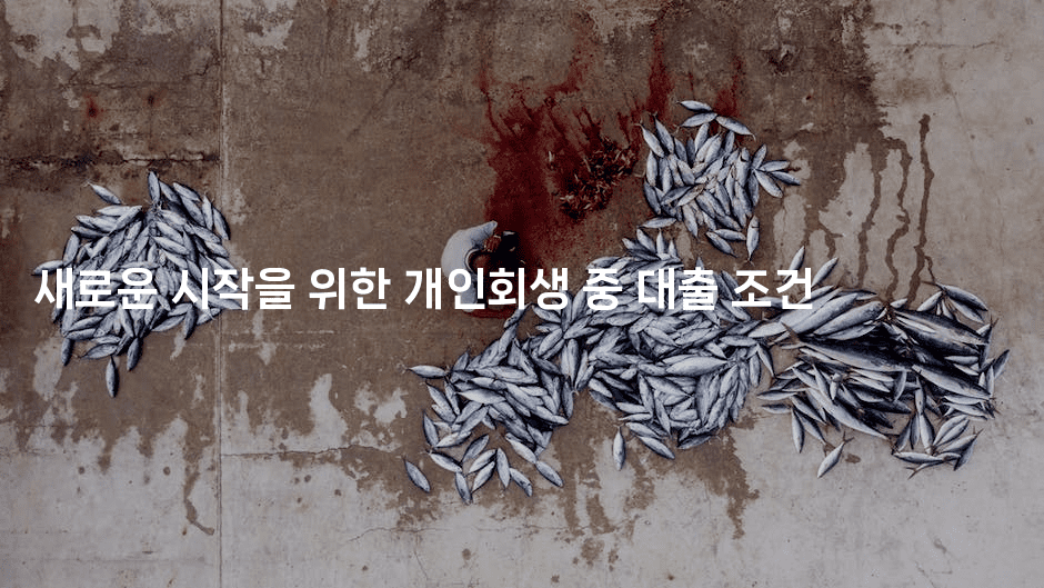 새로운 시작을 위한 개인회생 중 대출 조건-스탯미