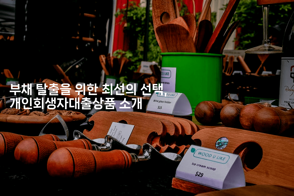 부채 탈출을 위한 최선의 선택, 개인회생자대출상품 소개-스탯미