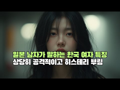 일본 남자가 말하는 한국 여자 특징 상당히 공격적이고 히스테리 부림