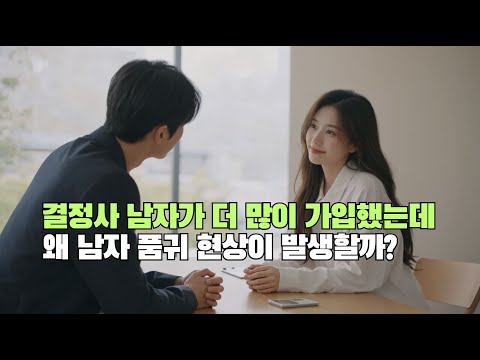 결정사 남자가 더 많이 가입했는데 왜 남자 품귀 현상이 발생할까?